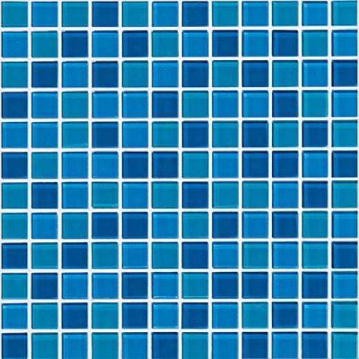 Crossville Glass Blox Blend Mosaic 1 X 1 Sapphire/mermaid/aeean Tile & Stone