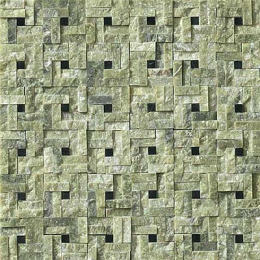 Crossville Labyrintj Split Mosaic Green/black Tile & Stone