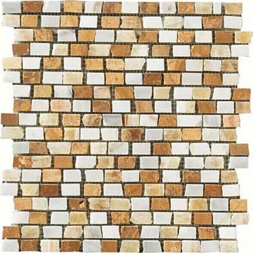 Crossville Phoenix Mixed Stone Mosaic White/onyx/gold Travertine Tile & Stone