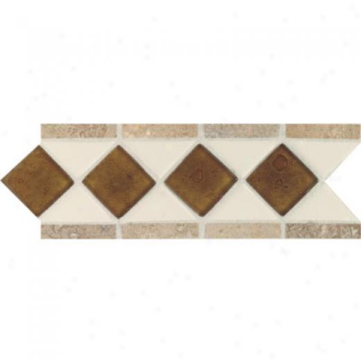 Daltile Fashion Accents Semi-gloss With Ocean Glass And Tumbled Stone Almond Reef Noce Tile & Stone