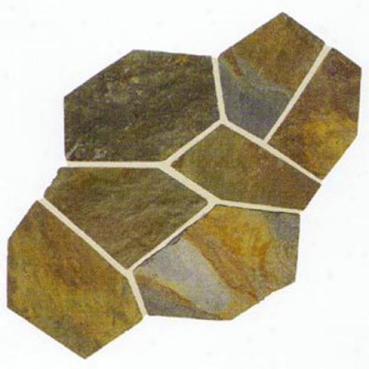 Daltile Slate Collection - Patterned Flagstone Mong0lian Spring Tile & Stone