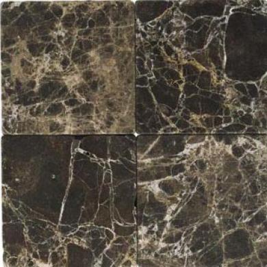 Daltile Tumbled Natural Stone 3 X 6 Emperador Dark Tile & Stone