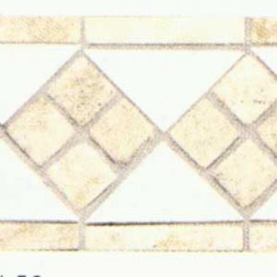 Daltile Tumbled Stone Combination Listello White/trav Stone 4 X 12 Tile & Stone