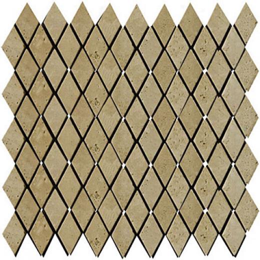 Emser Tile Antique & Tumbled Stone Mosaic 1.25 X 2 Rhomboid Trav Of great age Tumbled Beige Tile & Stone