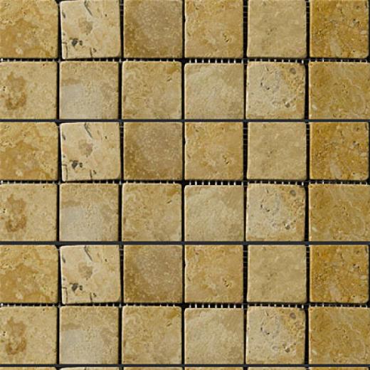 Emser Tile Antique & Tumbled Stone Mosaic 2 X 2 Square Trav Ancient Tumbled Oro Tile & Stone