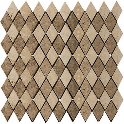 Emser Tile Antique & Tumbled Stoone Mosaic Blends 1.25 X 2 Rhomboid Trav Ancient Tumbled Beige/mocha Tlie & Stone