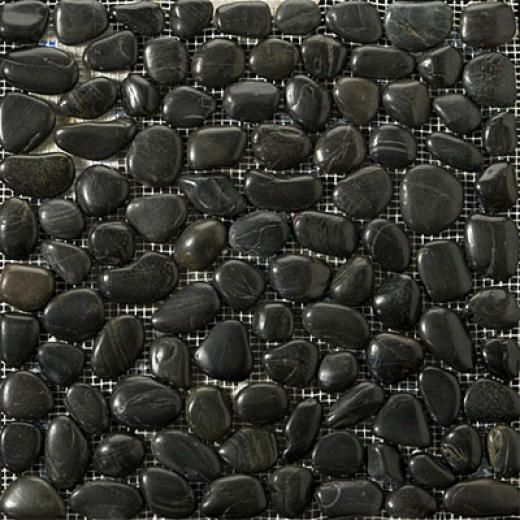 Emser Tile Rivera Pebble - Mini Riverapebble Black Tile & Stone