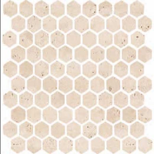 Florida Tile Pietra Art Stone Hexayon Mosaic Hexagon White Tile & Stone