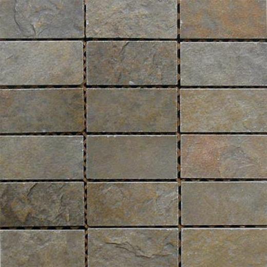 Fondovalle Slate Valley Brick Mosaic Ginger (rosso) Tile & Stone