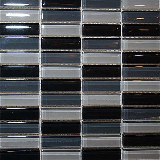 Maestro Mosaics CrystalG lass Blends Mosaic Light Gray-black-dark Gray Tile & Stone