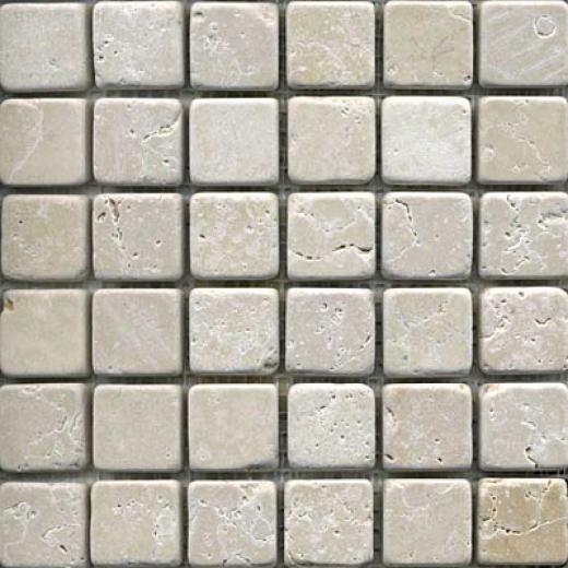 Maestro Mosaics Marble 1 X Mosaic Tumbled Crema Light Tile & Stone