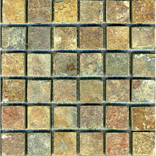 Maestro Mosaics Slate 1 X 1 Mosaic Multi Color Tile & Stone