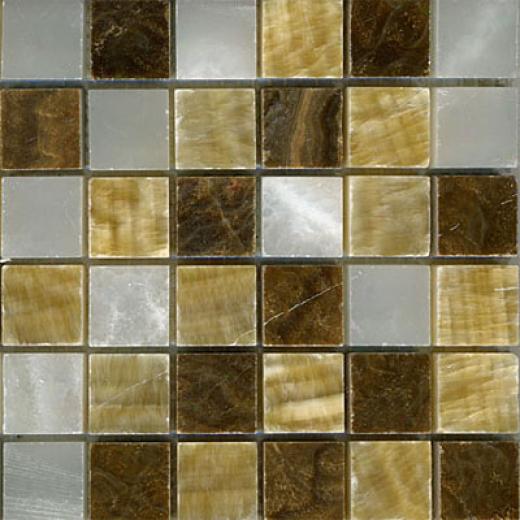 Maestro Mosaics Stone Mosaic 1 X 1 Blend Honey Palace hWiye Random Tile & Stone