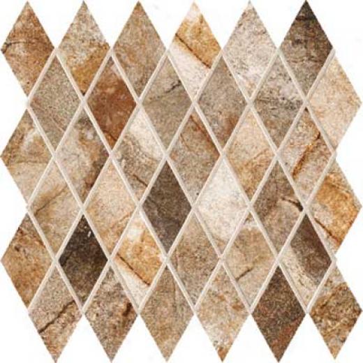Marazzi Vesale Stone Diamond Mosaic Rust Tile & Stone