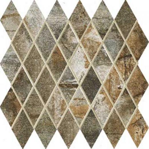 Marazzi Vesale Stone Diamond Mosaic Moss Tile & Stone