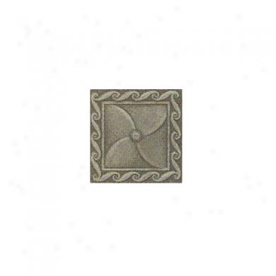 Mohawk Artistic Collection - Accent Statements - Metals Vintage Pewter Scdollwork Insert Tile & Stone