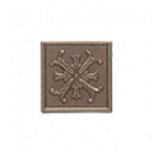 Mohawk Artistic Collection - Accent Statements - Metals Vintage Brown Fiore Decorative Insert Tile & Stone