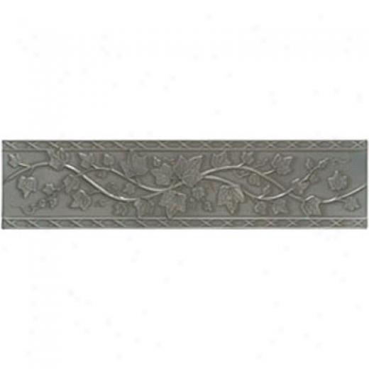 Mohawk Artistic Collection - Accent Statements - Metals Vintage Pewter English Ivy Accnt Strip Tile & Stonw