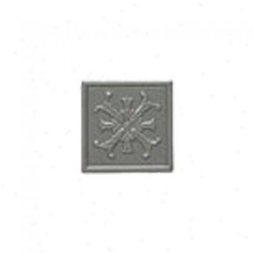 Mohawk Artistic Collection - Accent Statements - Metals Vintage Pewter Fiore Decorative Insert Tile & Stone