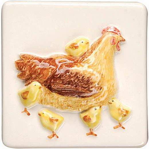 Original Style A La Ferme Clematis 4 X 4 Hen Chicks Tile & Stone