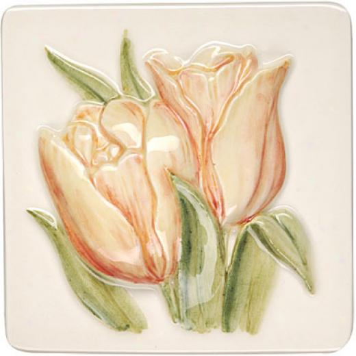 Original Style Bouquet De Fleurs Clematis 4 X 4 Tulips Tile & Stone