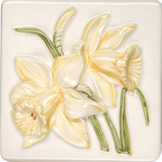Original Style Bouquet De Fleurs Clematis 4 X 4 Daffodils Tile & Stone