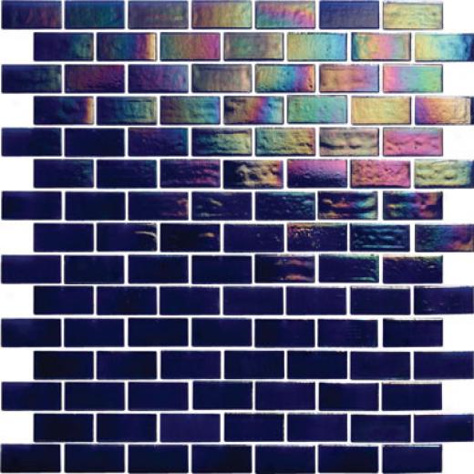 Original Sgyle Iridescent Brickbond Glass Mosaic Elbrus Tile & Stone