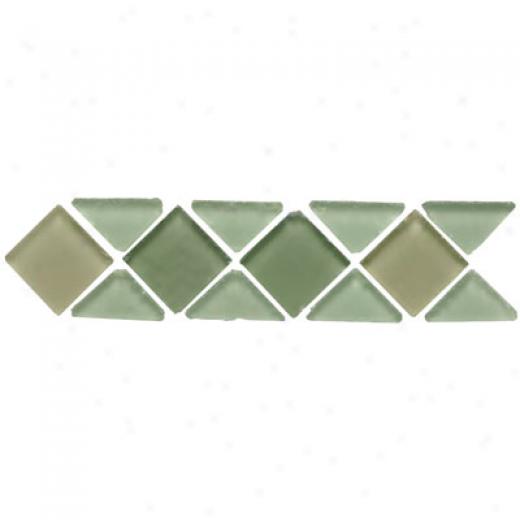 Original Style Large Triangle & Square Tumbled Glass Borders Huron Tile & Free from ~s
