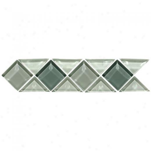 Original Style Large Triangle & Square Clear Glass Borders Victoria Tile & Stone