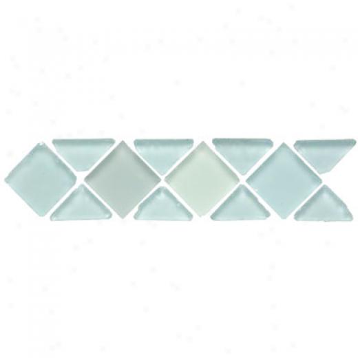 Original Style Large Triangle & Squarre Tumbled Glass Borders Volta Tile & Stone