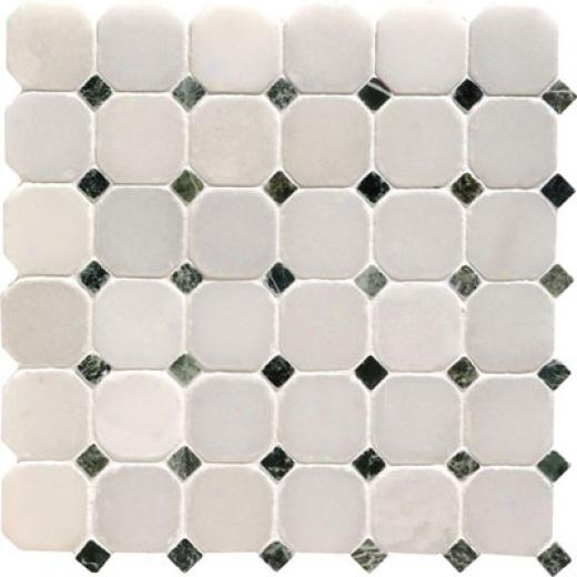 Original Style Venetian Octagon Mosaic White Tile & Stone