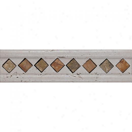 Tesoro Marble Lsitello/inserts Antique Noce/beige Listello Tile & Stone
