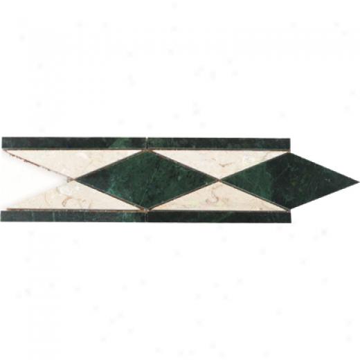 Tesoro Murano Listello Verde Polished Tile & Stone