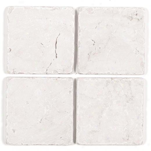Tesoro Spaccato Insert Botticino Pearl 4x4 Tile & Stone