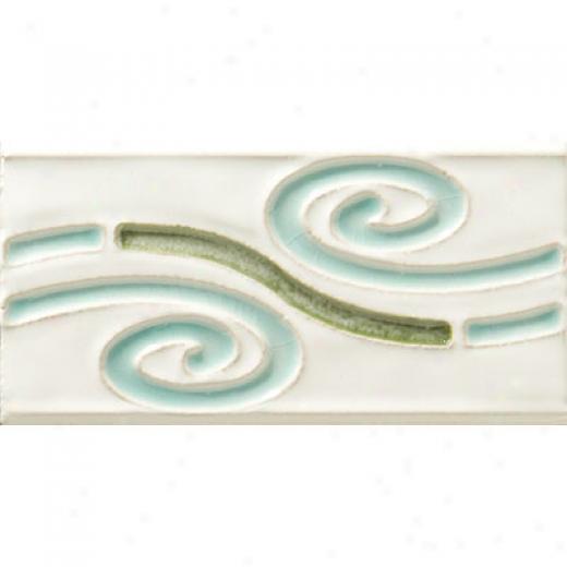 United States Ceramic Tile Deocrative Accents Lime Swirls Listel Tile & Stone