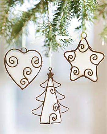 Bisque Scent Ornaments, Set Of 3