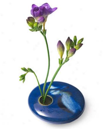 Blue Wave Ikebana Vase