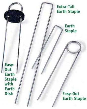 Easy-out Earth Staples, Set Of 15