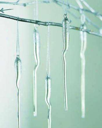 Glass Icicles, Set Of 5
