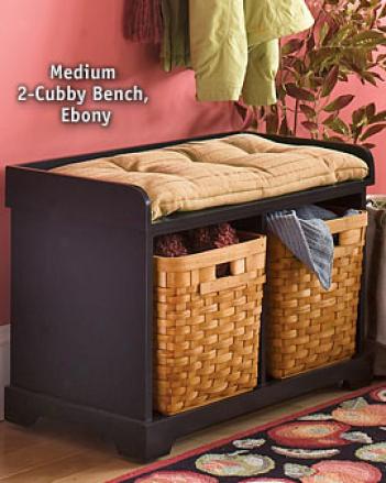 Large 3-cubby Bench