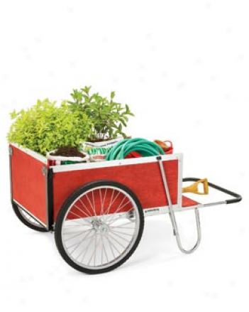 Large Gardener???s Supply Cart, Red