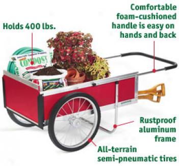Medium Gardener???s Supply Cart, Red