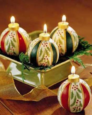 Ornament Candles, Set Of 4