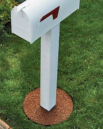Rubber Mulch Mailbox Ring