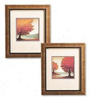 Autumn Tree Prints, Set Of 2
