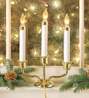 Electric Candle Lamp  Brass Only