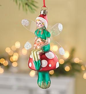 Fairy On Toadstool Ornament