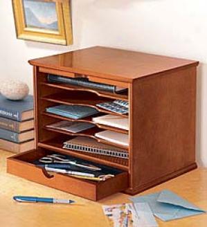 Five-shelf Desktop Organizer  Oak Only