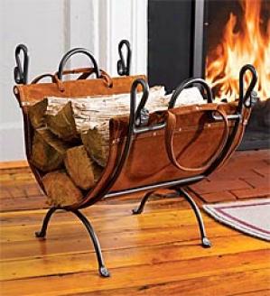 Folding Wood Rack With Sling  Brown Only