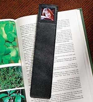 Leather Photo Bookmarker  Black Only